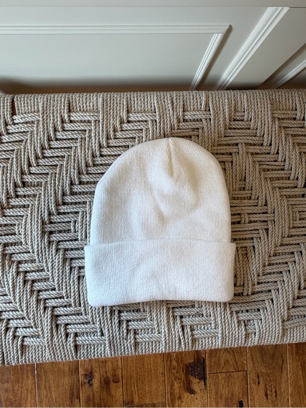 White Knit Beanie